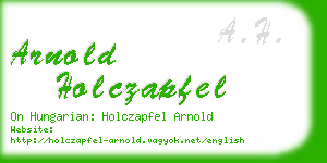 arnold holczapfel business card